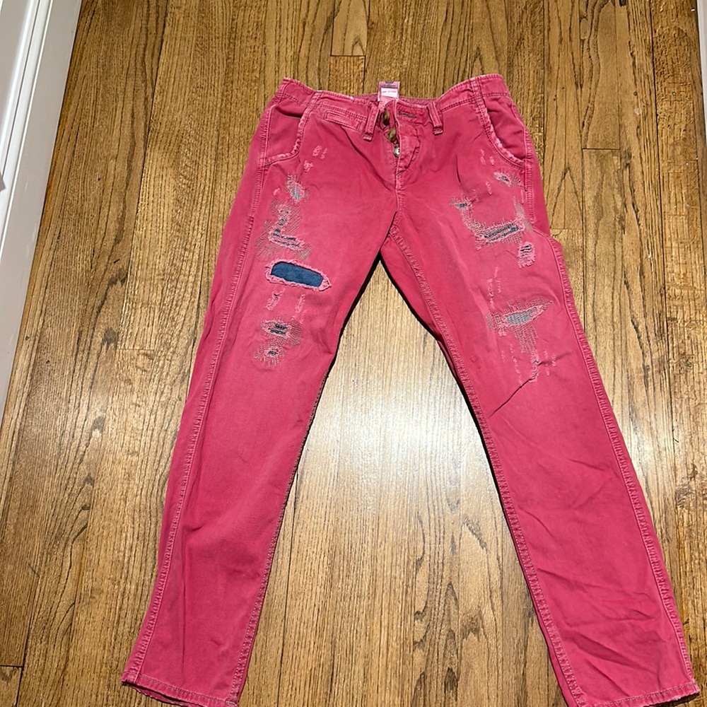 True Religion red funky pants